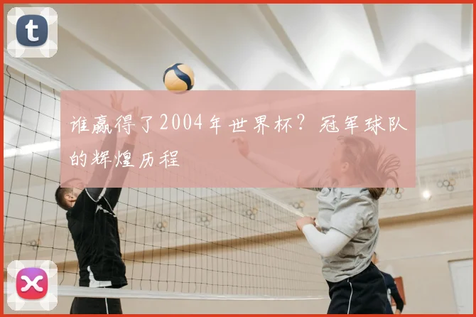 谁赢得了2004年世界杯?冠军球队的辉煌历程